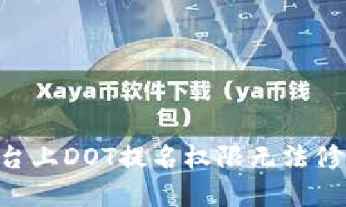 : Tokenim平台上DOT提名权限无法修改的解决方案